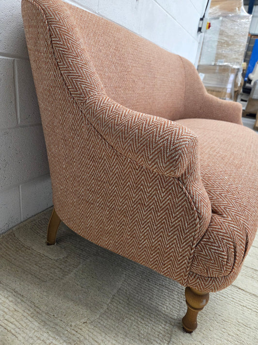 Everett 2 Seater Sofa - Brick - Herringbone Weave