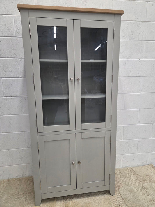 Chester Dove Grey Glass Display Cabinet