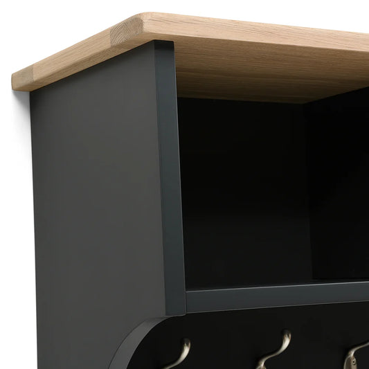 Chester Charcoal Storage Shelf and Hooks