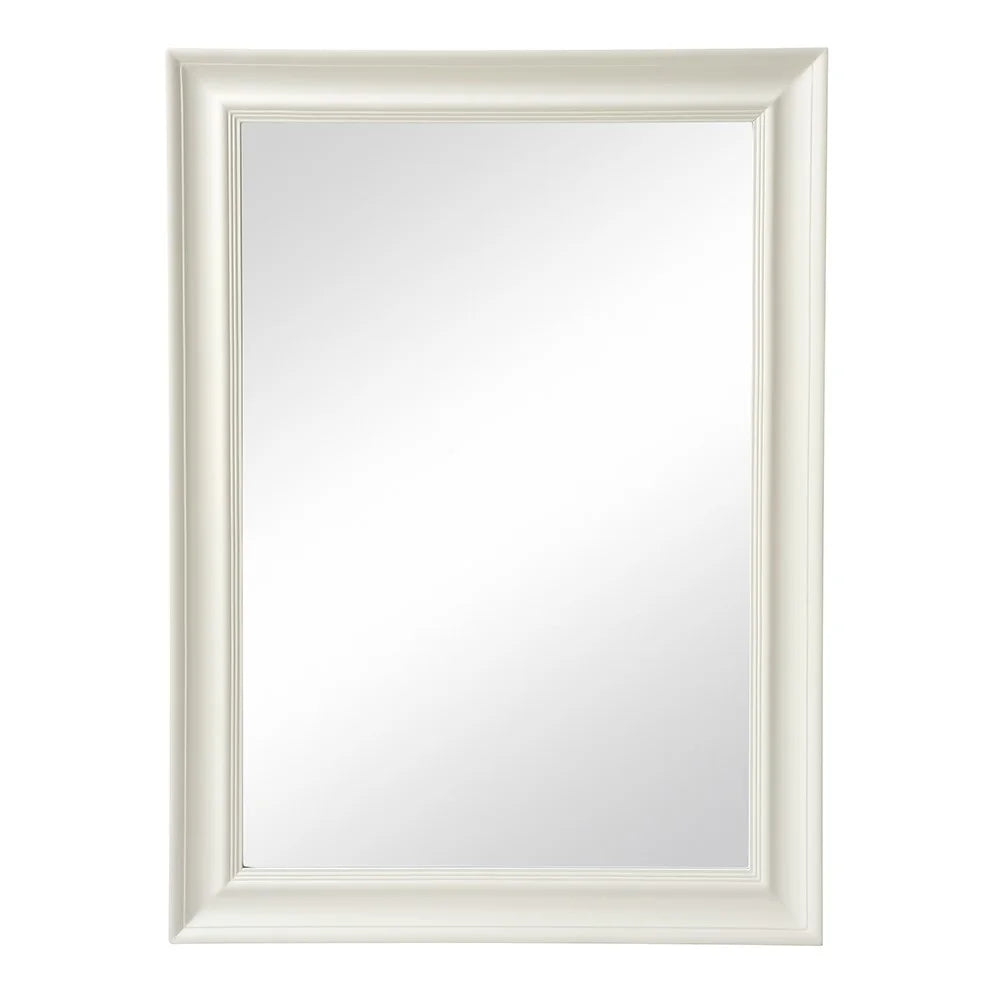 Warm White Large Rectangular Mirror 110x80cm