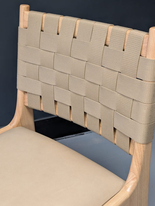 Dunham Dining Chair - Ludlow Leather, Sand