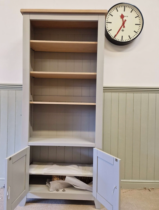 Chester Dove Grey Alcove Display Cabinet