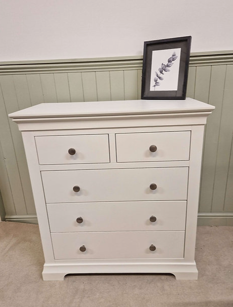 Chantilly Warm White 5 Drawer Chest