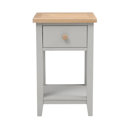 Chester Dove Grey 1 Drawer Bedside Table