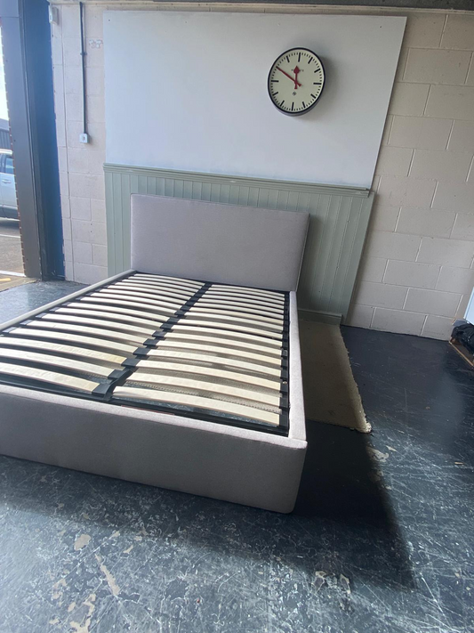 Churchill Double Ottoman Bed - Natural Tweed