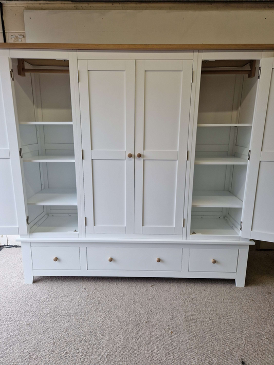 Chester Pure White Quad Wardrobe