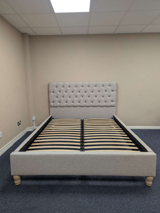 Evesham Natural Tweed King Size Bed