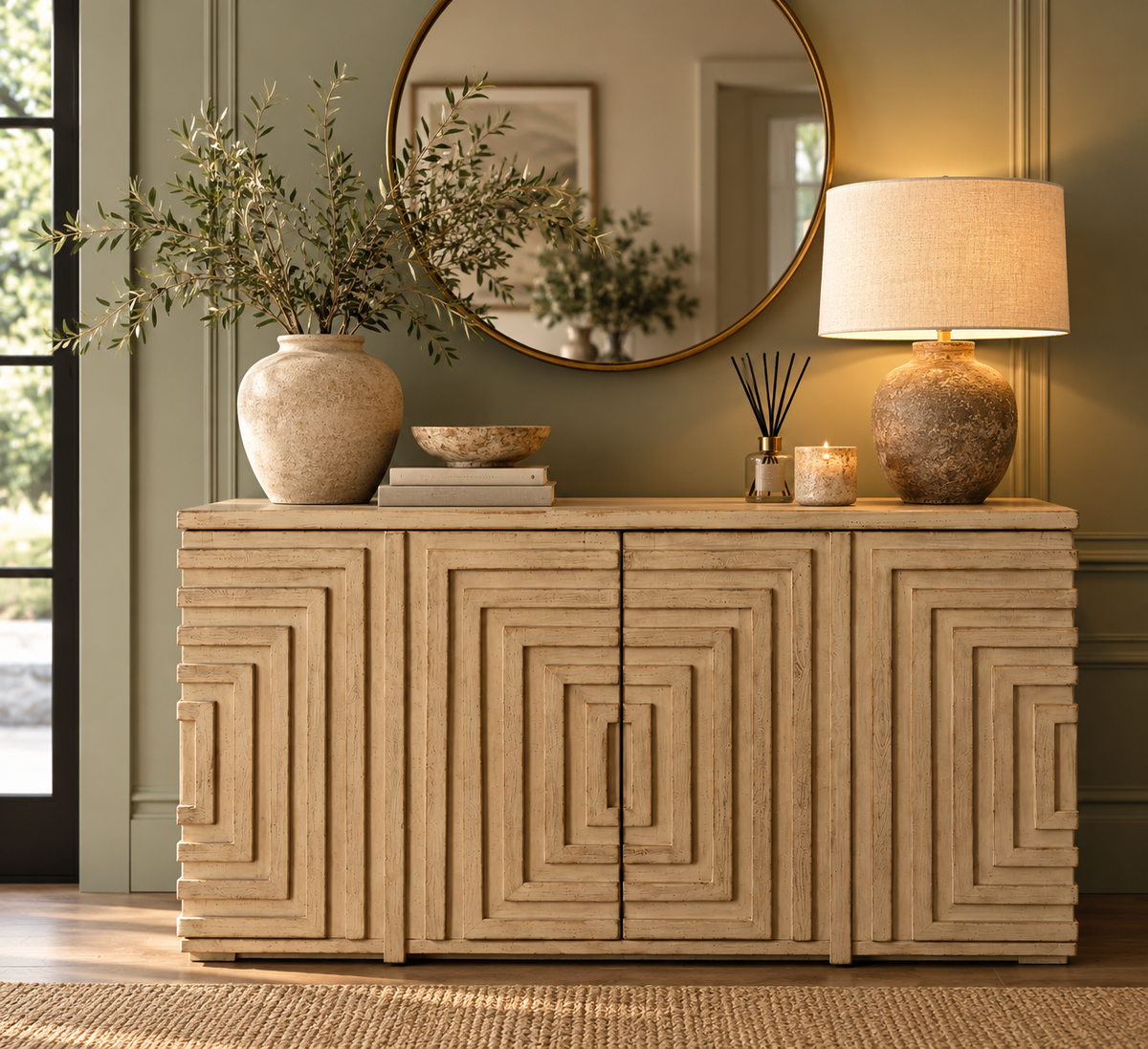 Rubinne Sideboard - Washed Grey