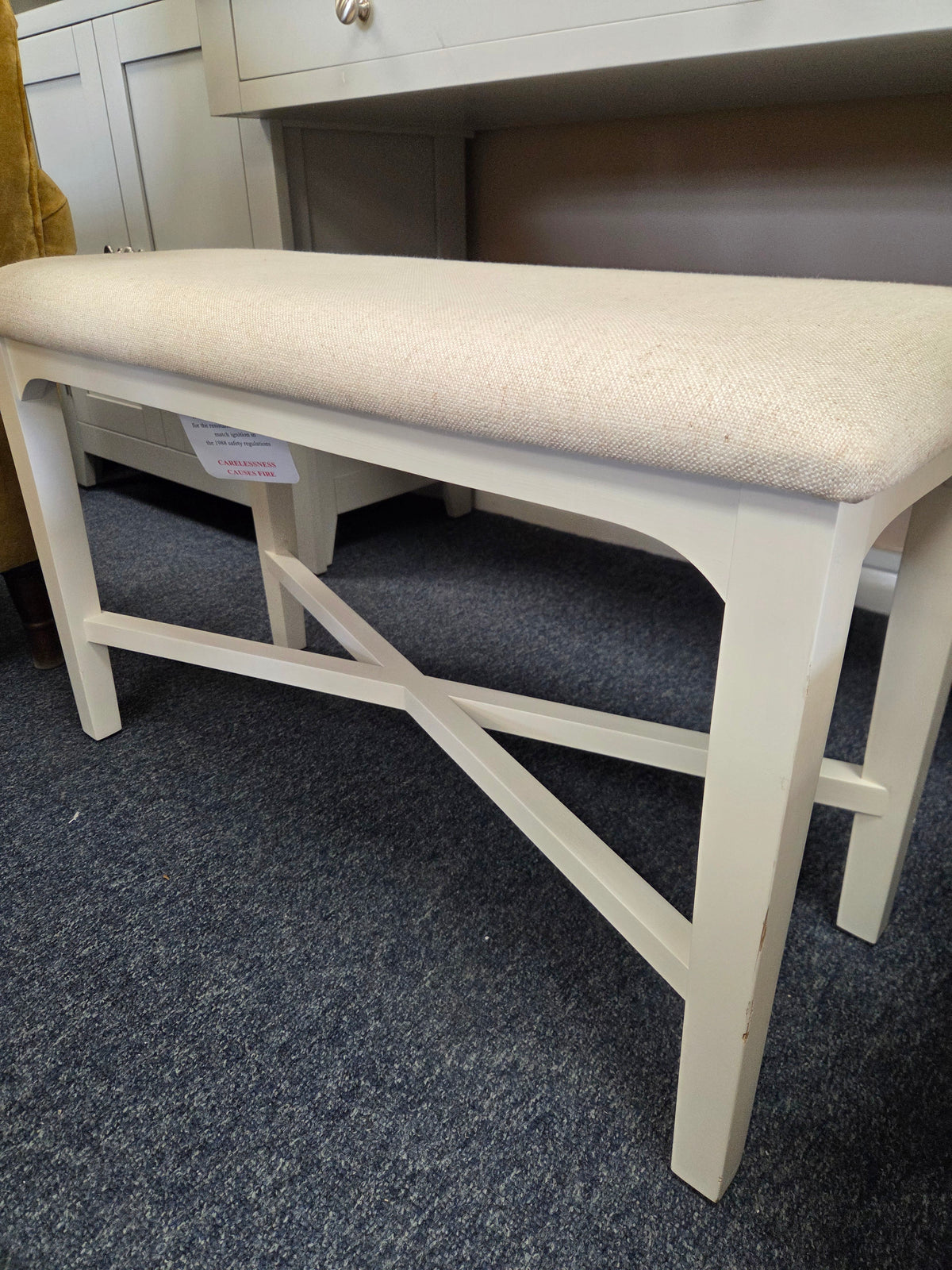 Fairford Soft White Dressing Table Stool