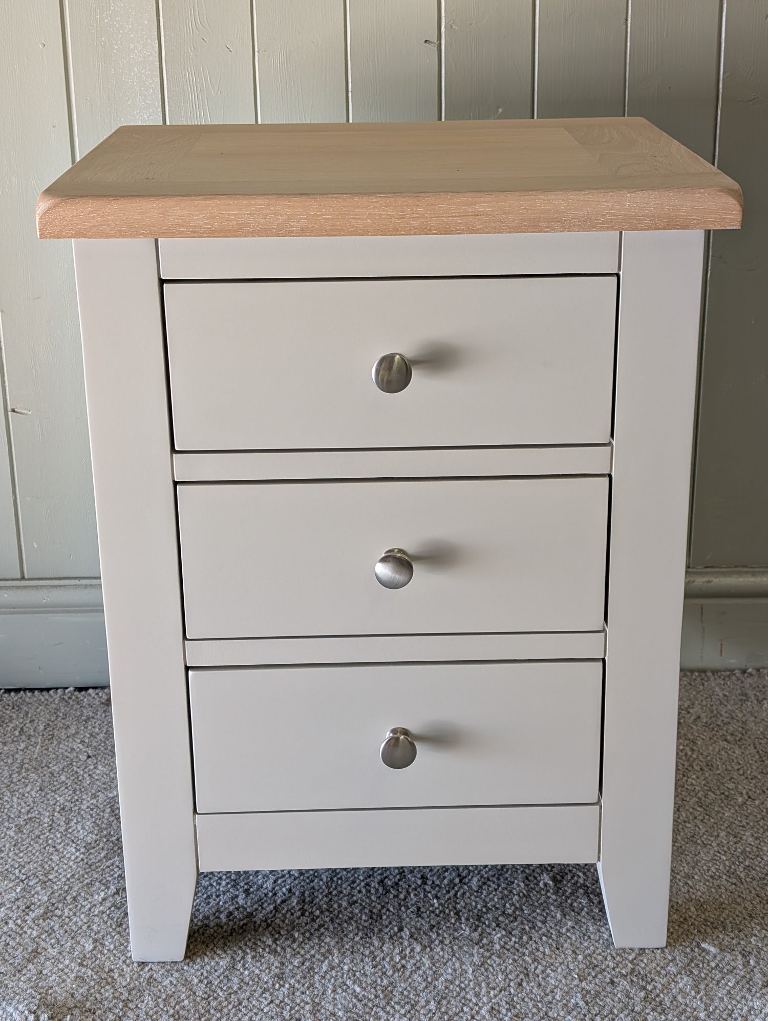 Chester Limestone 3 Drawer Bedside Table