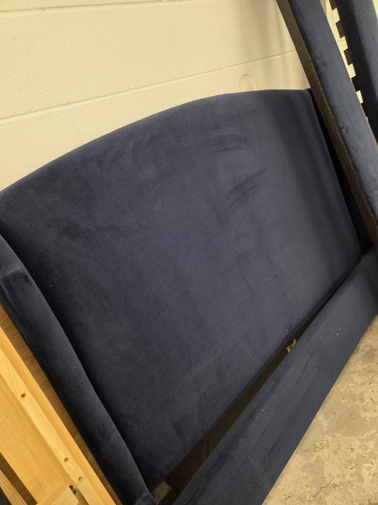 Ascott Midnight Velvet Kingsize Upholstered Bed (Imperfect)