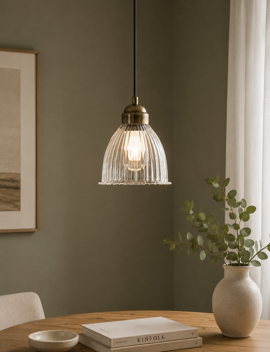 Small Florence Pendant Light - Antique Brass