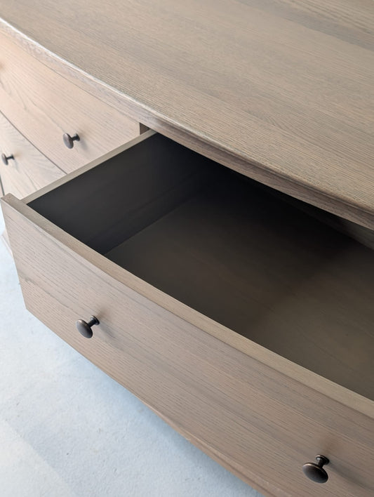 Winchcombe Smoked Oak Low and Wide 6 Drawer Chest