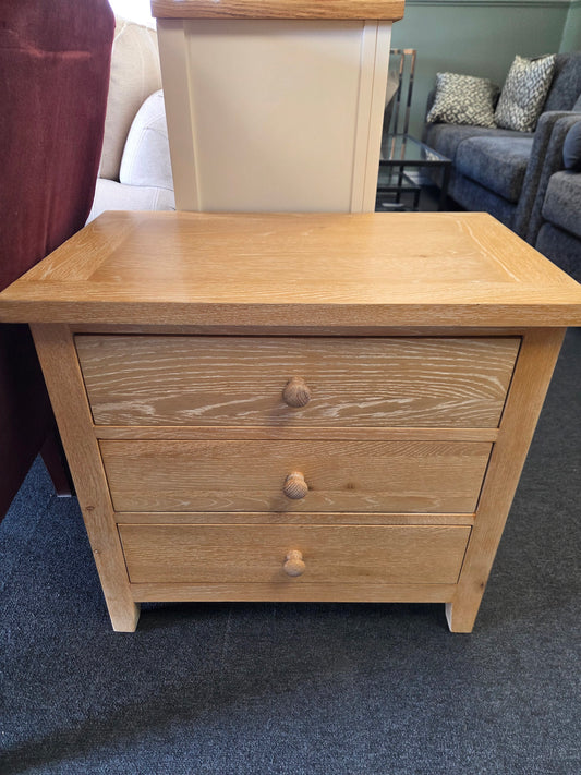 Inglesham Whitewash Oak Jumbo Bedside