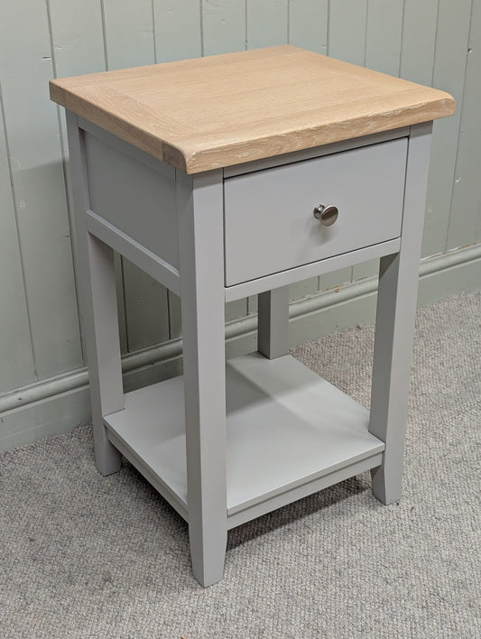 Chester Dove Grey 1 Drawer Bedside Table
