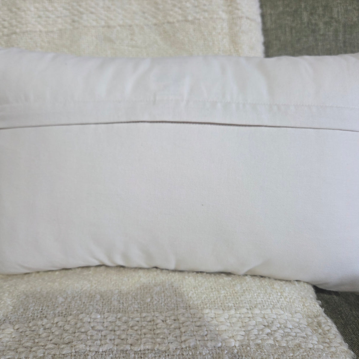 Check Hand Woven Cushion - Ivory