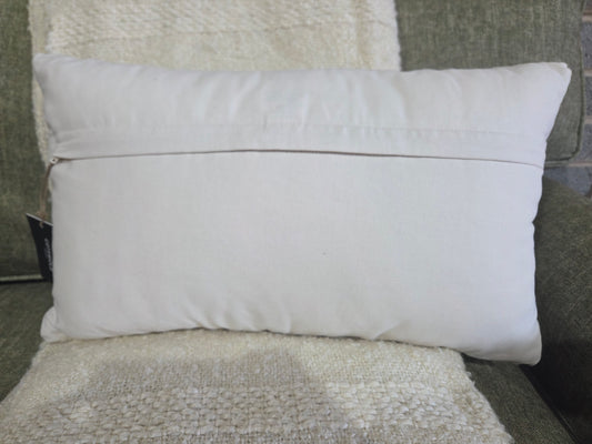 Check Hand Woven Cushion - Ivory