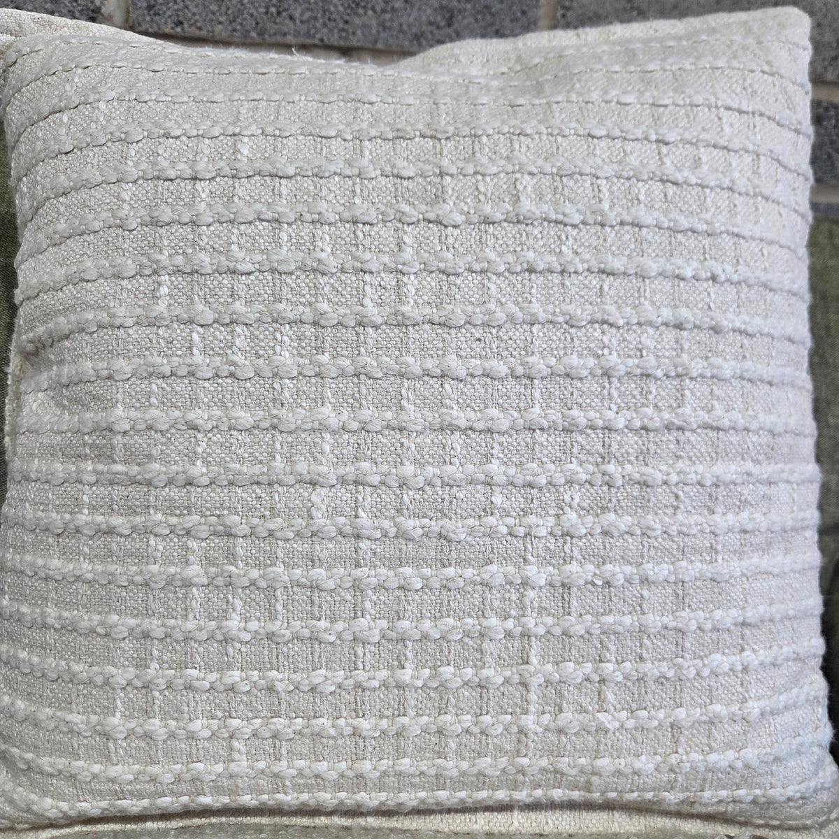 Bowen Hand Woven Natural Stripe Cushion
