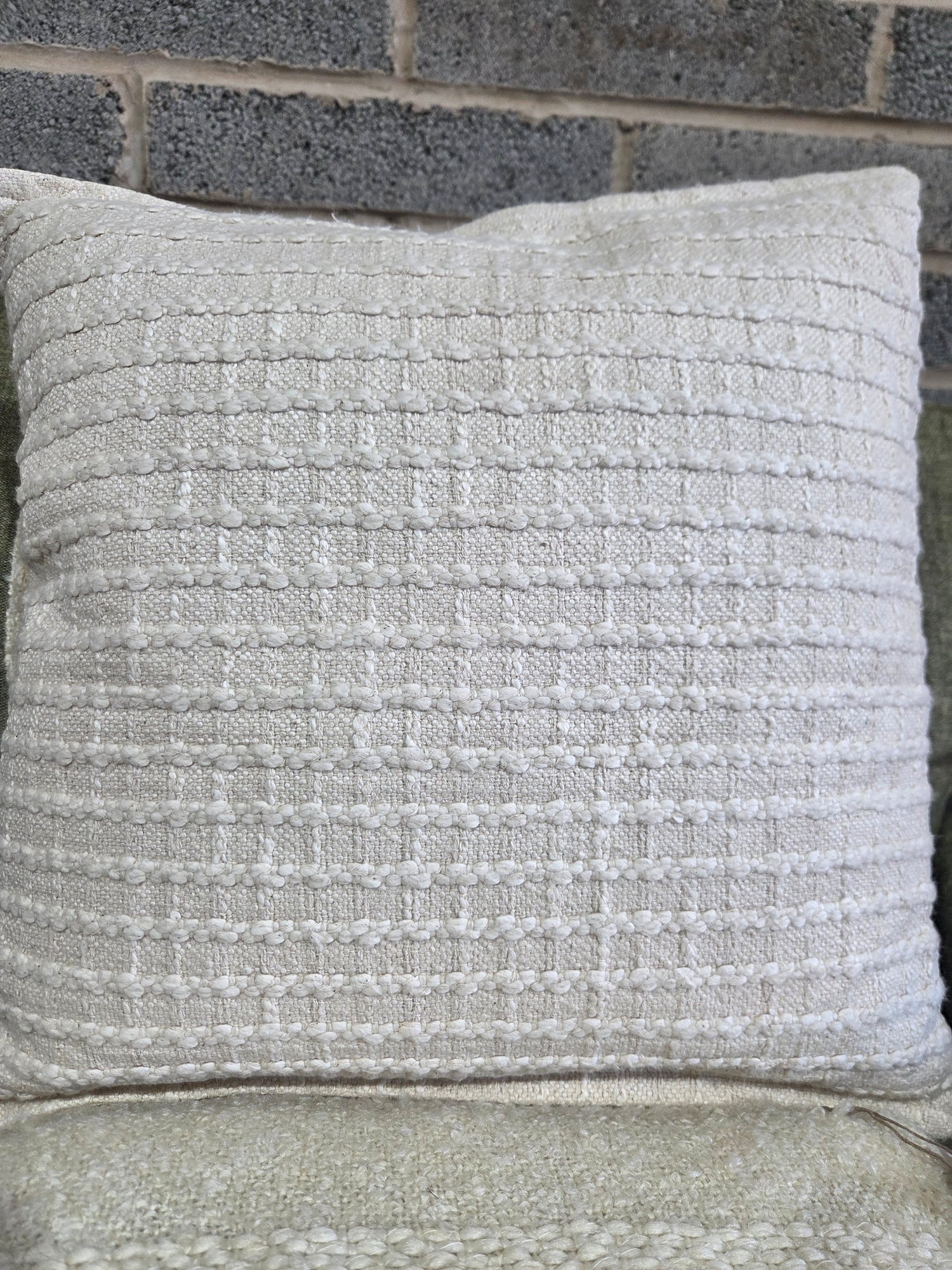 Bowen Hand Woven Natural Stripe Cushion