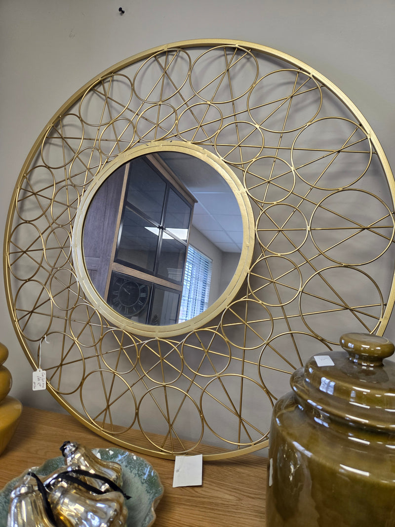 Gold Fretwork Mirror