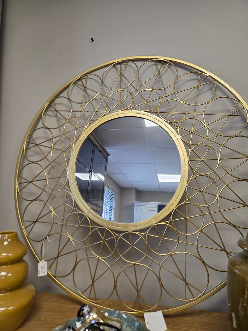 Gold Fretwork Mirror