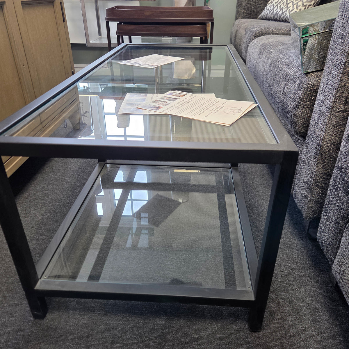 Black Framed Layered Coffee Table