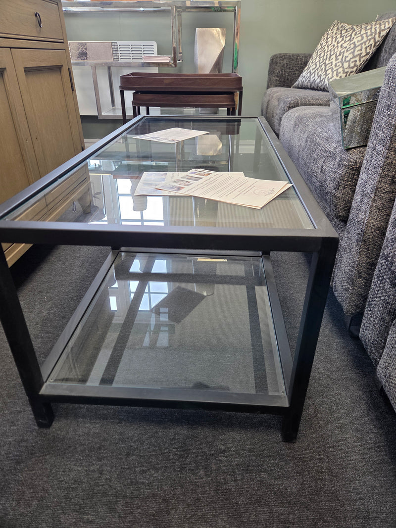 Black Framed Layered Coffee Table