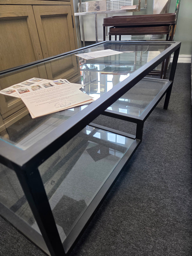 Black Framed Layered Coffee Table
