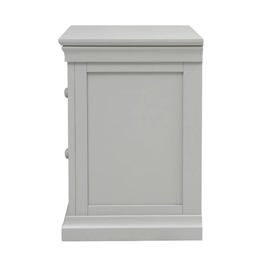 Chantilly Pebble Grey Large 2 Drawer Bedside Table