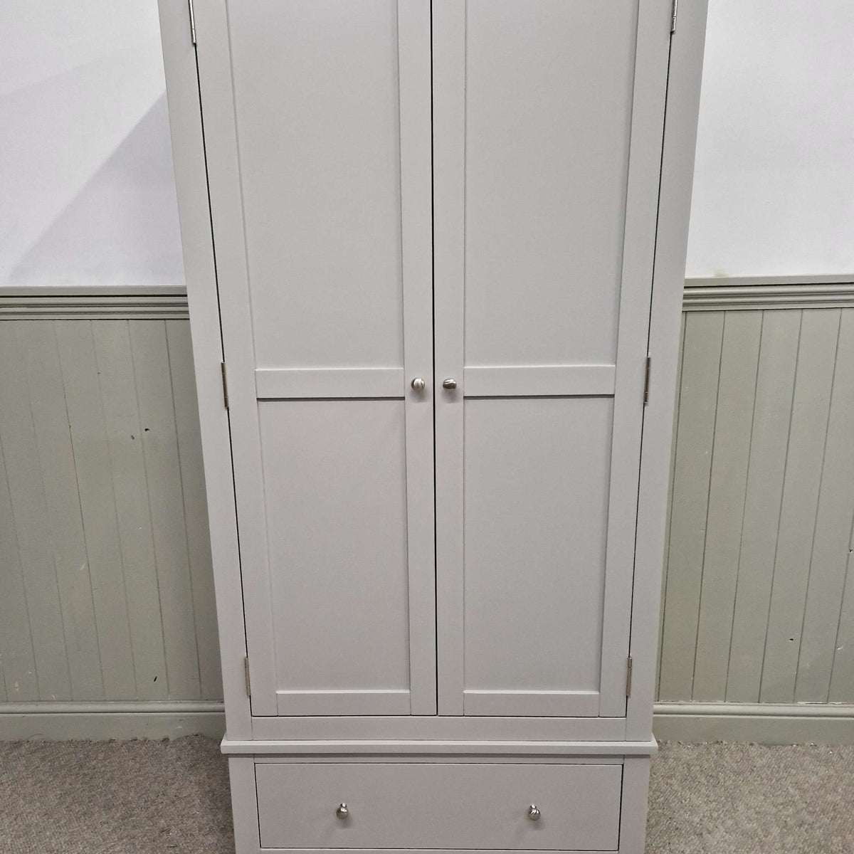 Simply Cotswold Pebble Grey Double Wardrobe