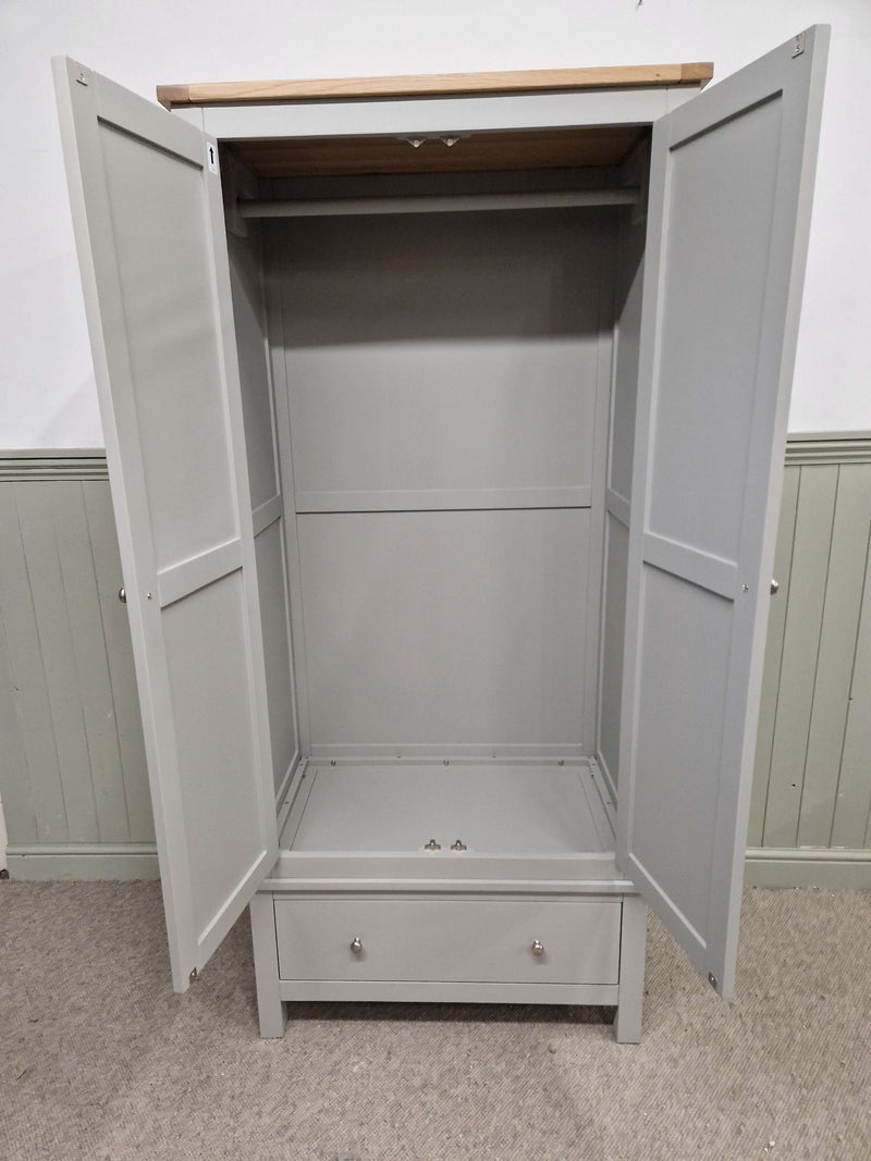 Simply Cotswold Pebble Grey Double Wardrobe