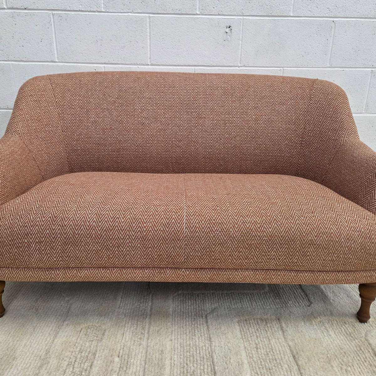 Everett 2 Seater Sofa - Brick - Herringbone Weave