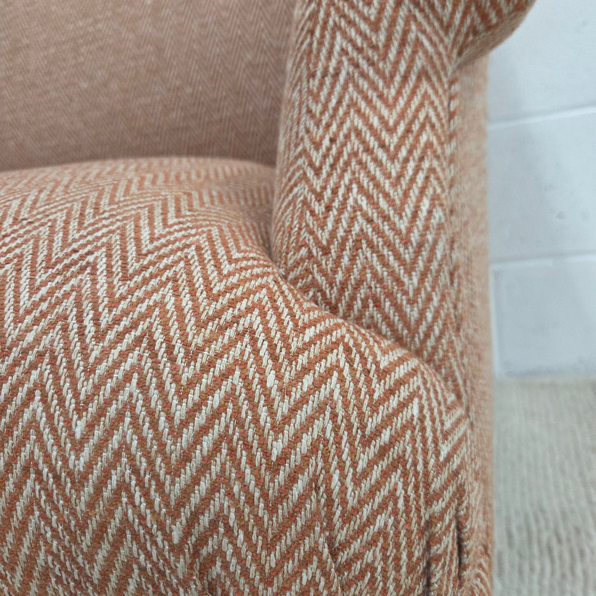 Everett 2 Seater Sofa - Brick - Herringbone Weave