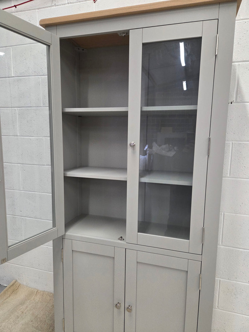 Chester Dove Grey Glass Display Cabinet