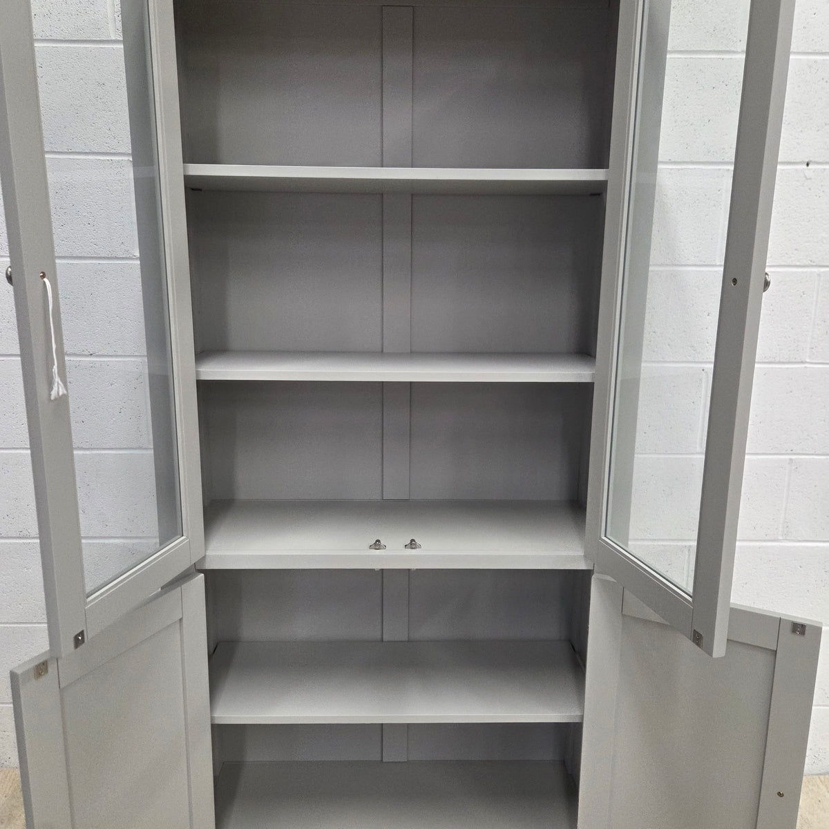 Chester Dove Grey Glass Display Cabinet