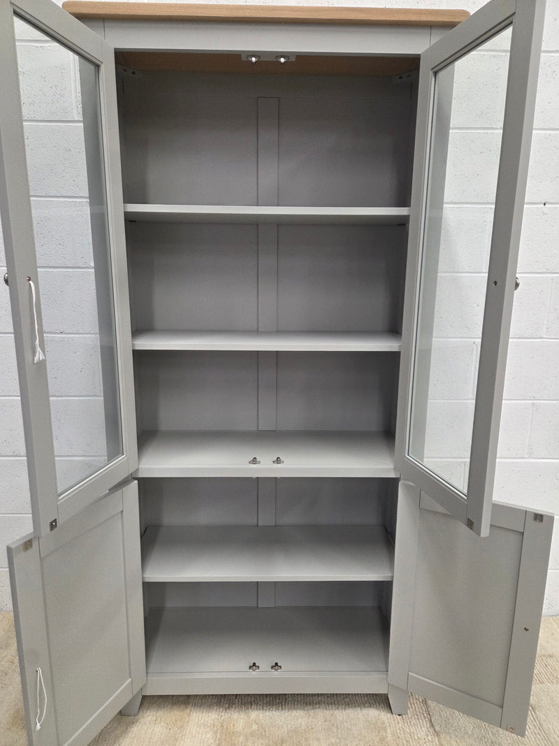 Chester Dove Grey Glass Display Cabinet