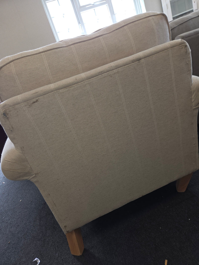 Osbourne Armchair - Natural Compton Stripe