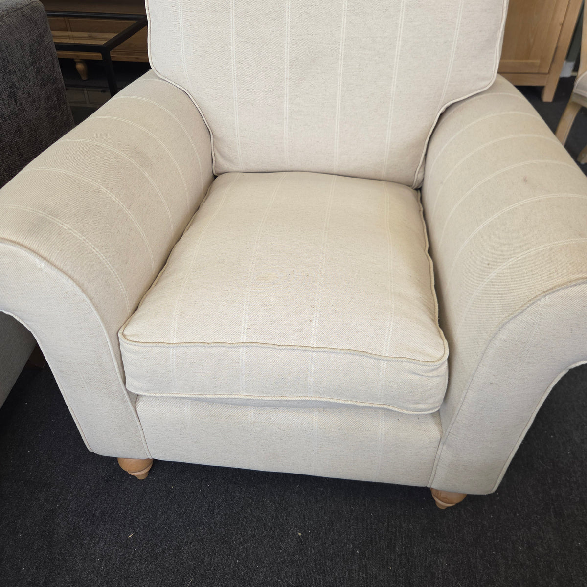 Osbourne Armchair - Natural Compton Stripe