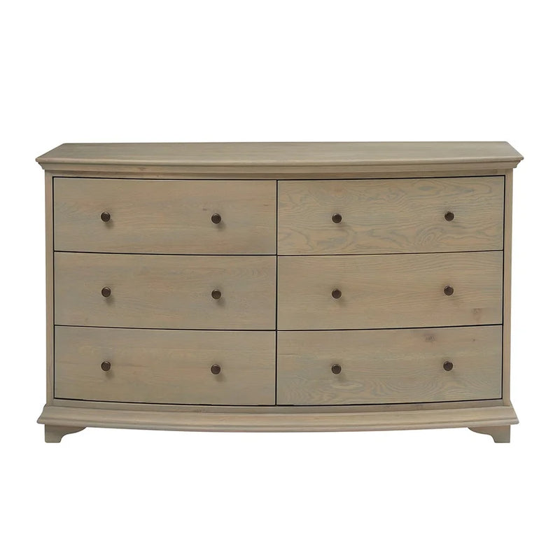Winchcombe Smoked Oak Low and Wide 6 Drawer Chest