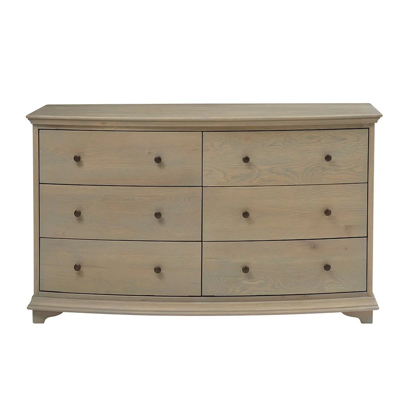 Winchcombe Smoked Oak Low and Wide 6 Drawer Chest
