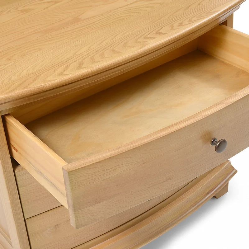 Winchcombe Oiled Oak Wide 3 Drawer Bedside Table
