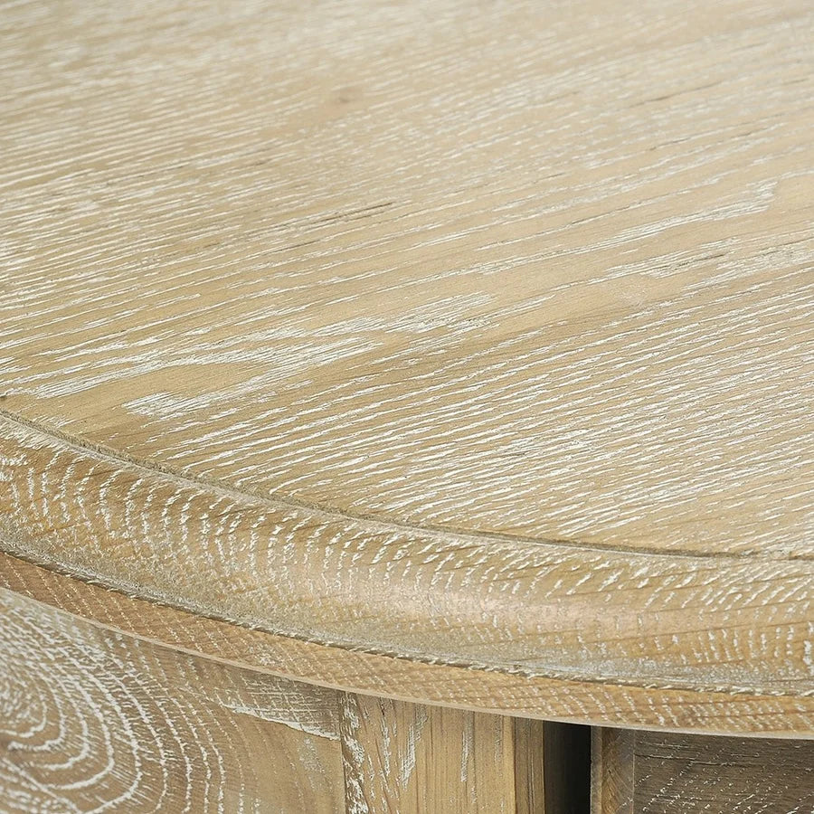 Camille Limewash Oak 1 Drawer Bedside Table