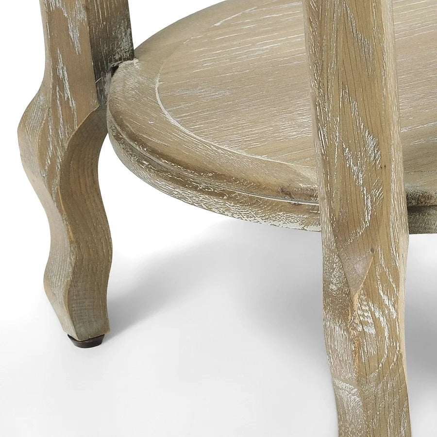 Camille Limewash Oak 1 Drawer Bedside Table
