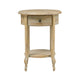 Camille Limewash Oak 1 Drawer Bedside Table