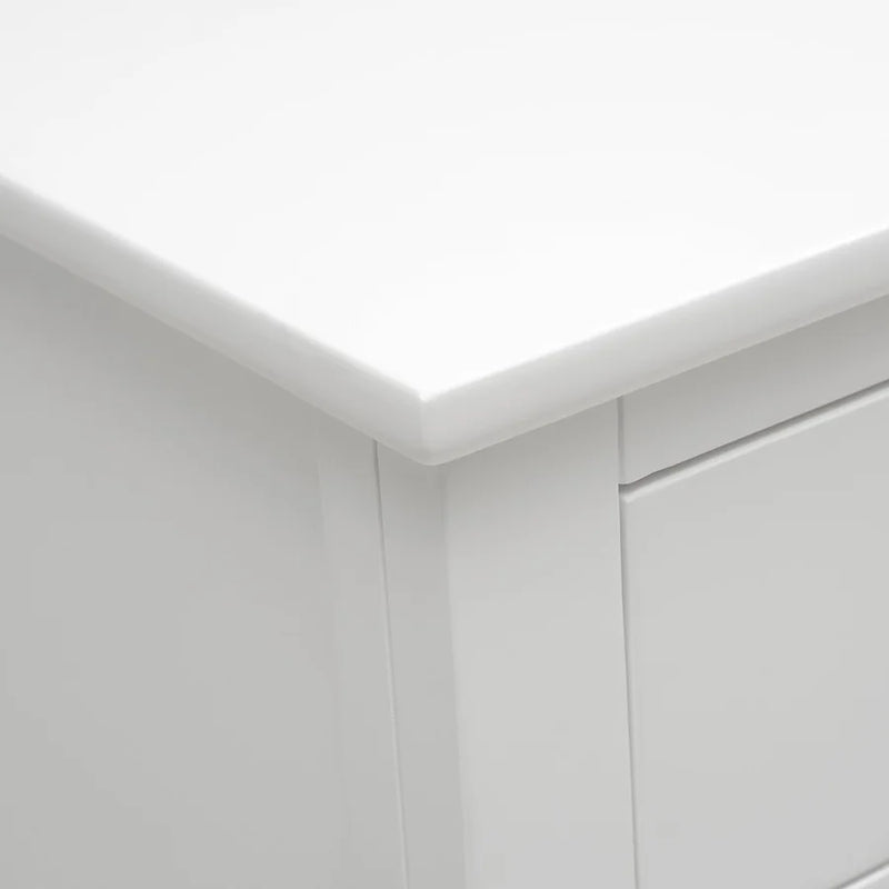 Simply Cotswold Pure White 3 Drawer Bedside Table