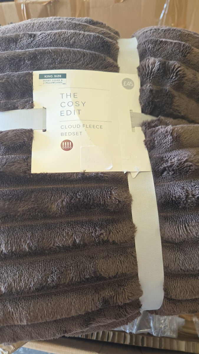 Cloud Fleece Bedset - King Size - Chocolate