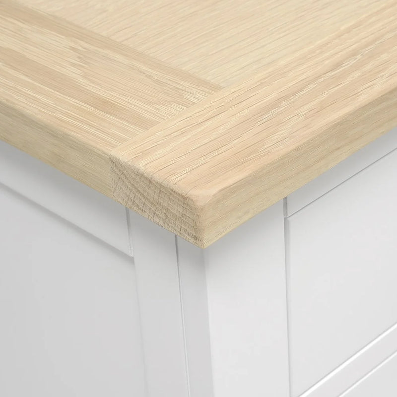 Chester Pure White 3 Drawer Bedside Table