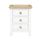 Chester Pure White 3 Drawer Bedside Table