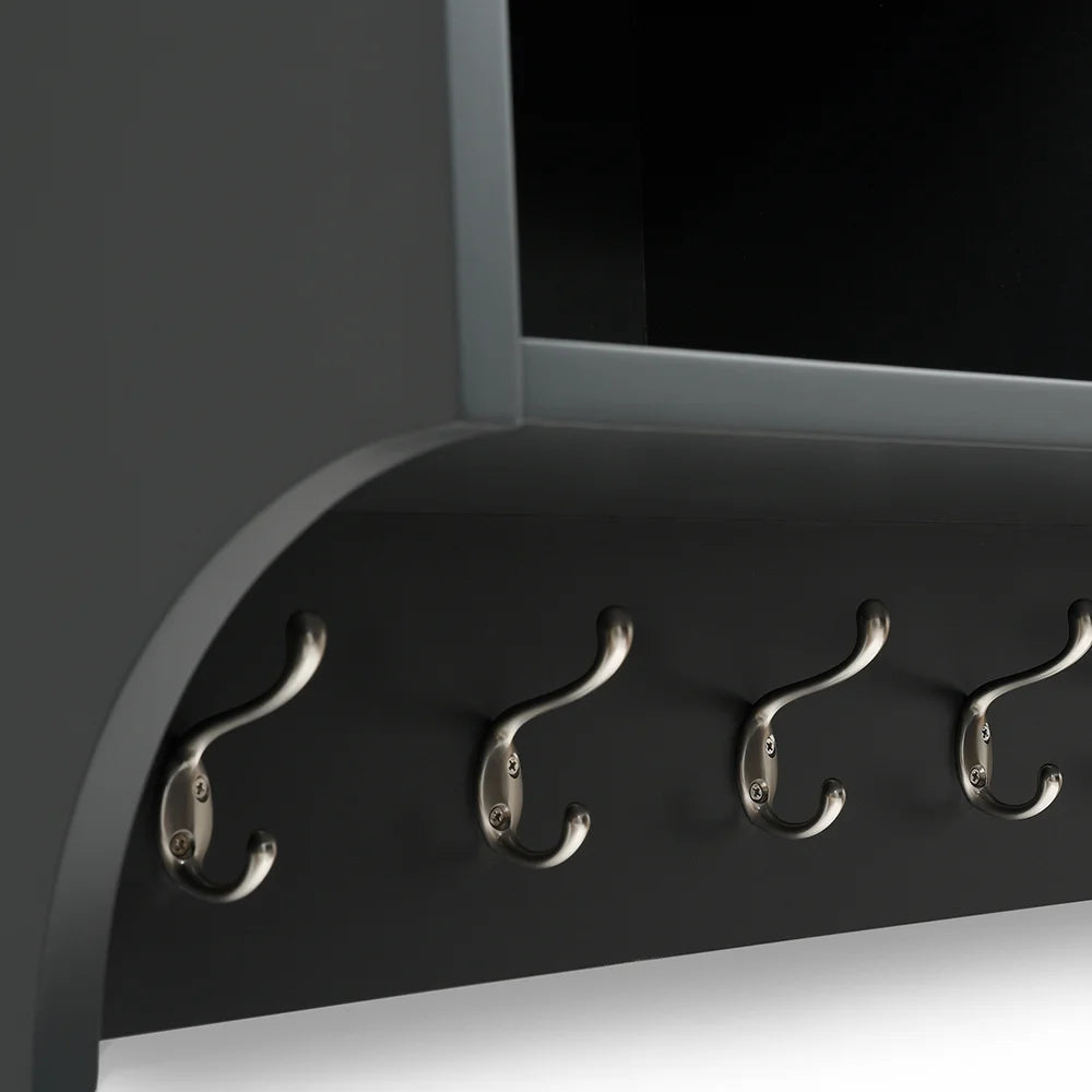 Chester Charcoal Storage Shelf and Hooks