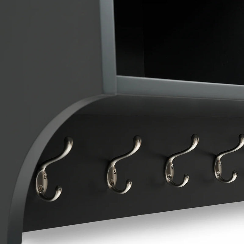 Chester Charcoal Storage Shelf and Hooks